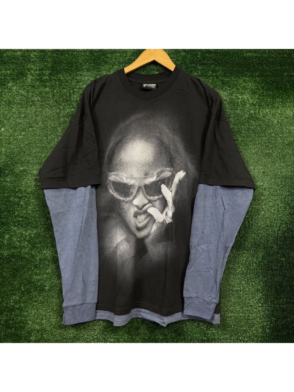 Rihanna 2005 20th Anniversary R20 Oversized Layered LS Shirt Size Large